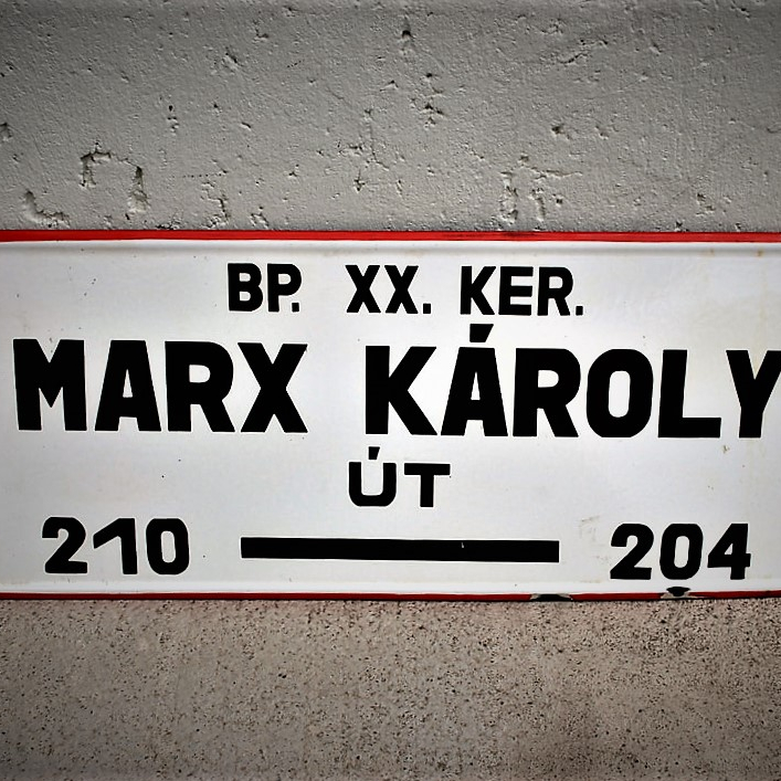 Hungary Karl Marx Streetsign (1)